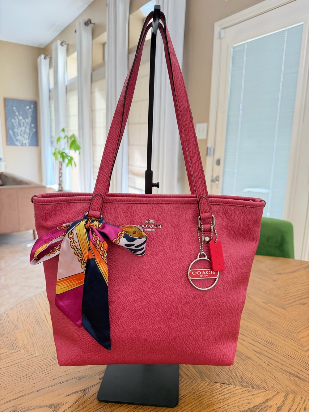 Coach Leather Zip Top Tote Tote Bag